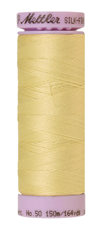 Fil de coton uni Mettler Silk-finition 50wt 164yd/150m Citron givré