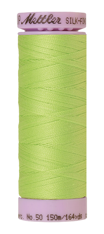 Fil de coton uni Mettler Silk-finition 50wt, 164 yd/150 m, vert citron vif