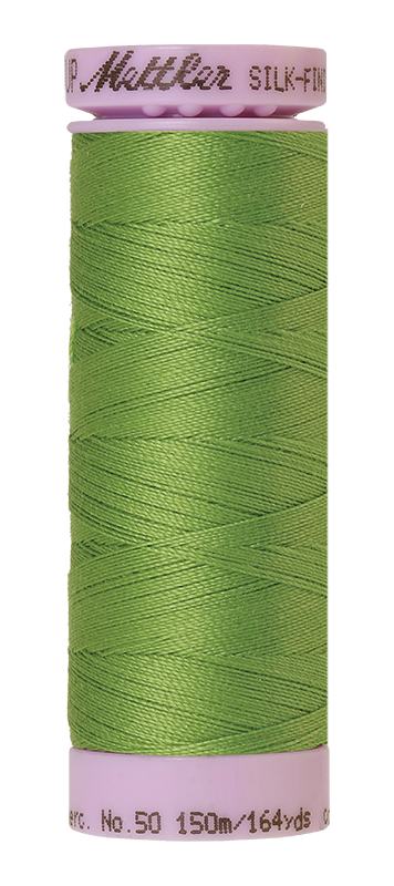 Fil de coton uni Mettler Silk-finish 50wt 164yd/150m Feuillage