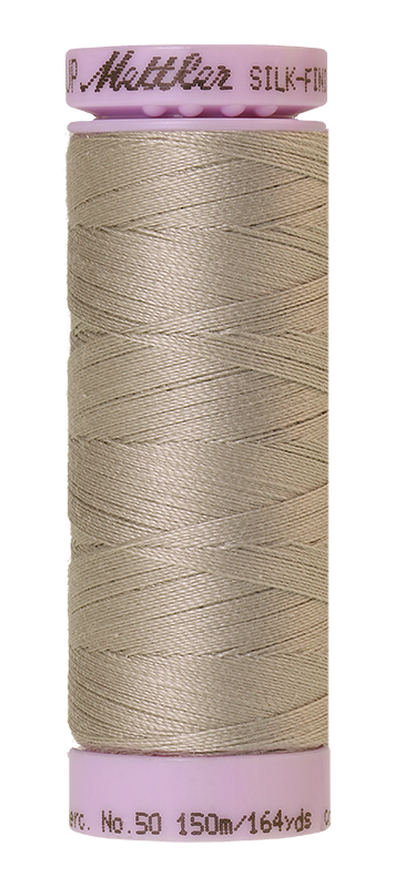 Fil de coton uni Mettler Silk-finish 50wt 164yd/150m Bruine
