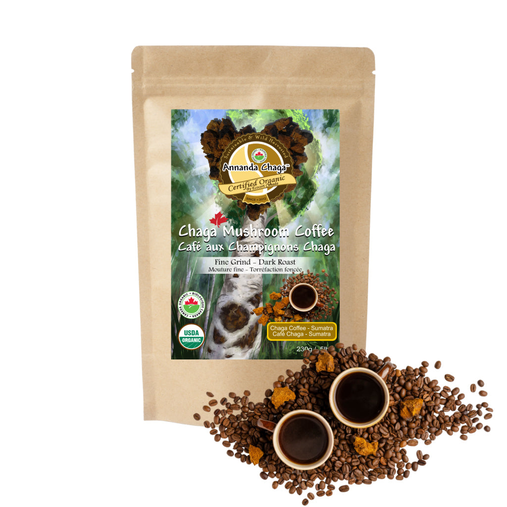 Organic Chaga Mushroom Coffee - Sumatra Dark Roast Coffee