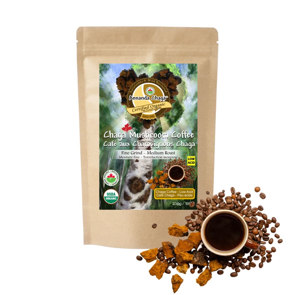 Organic Chaga Mushroom Coffee - Low Acid Arabica Coffee