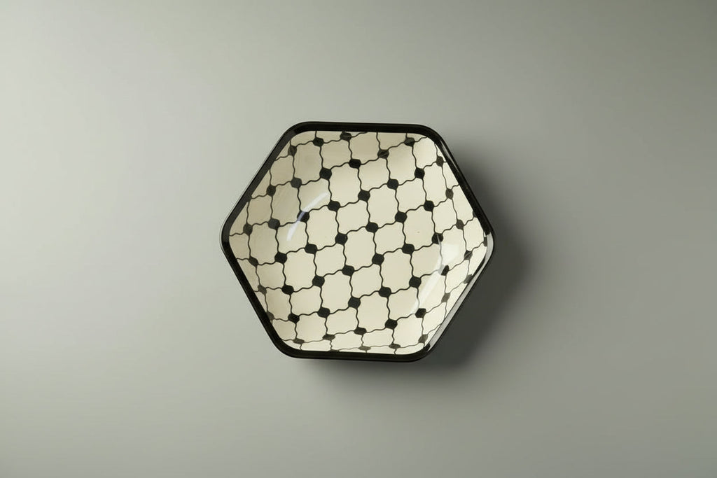 Hexagonal Appetizer Handmade Ceramic Plate