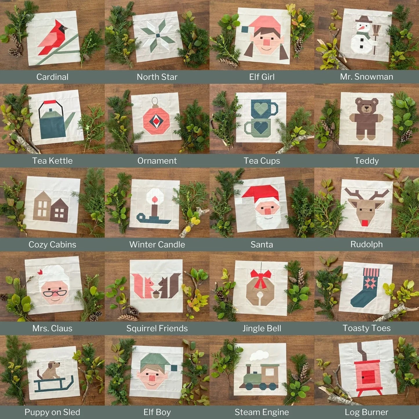 Kit de courtepointe échantillon Cozy Holidays