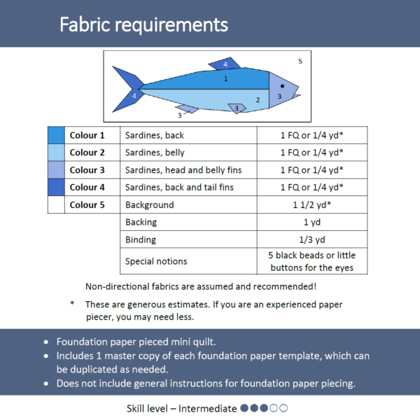Sardines Quilt Pattern