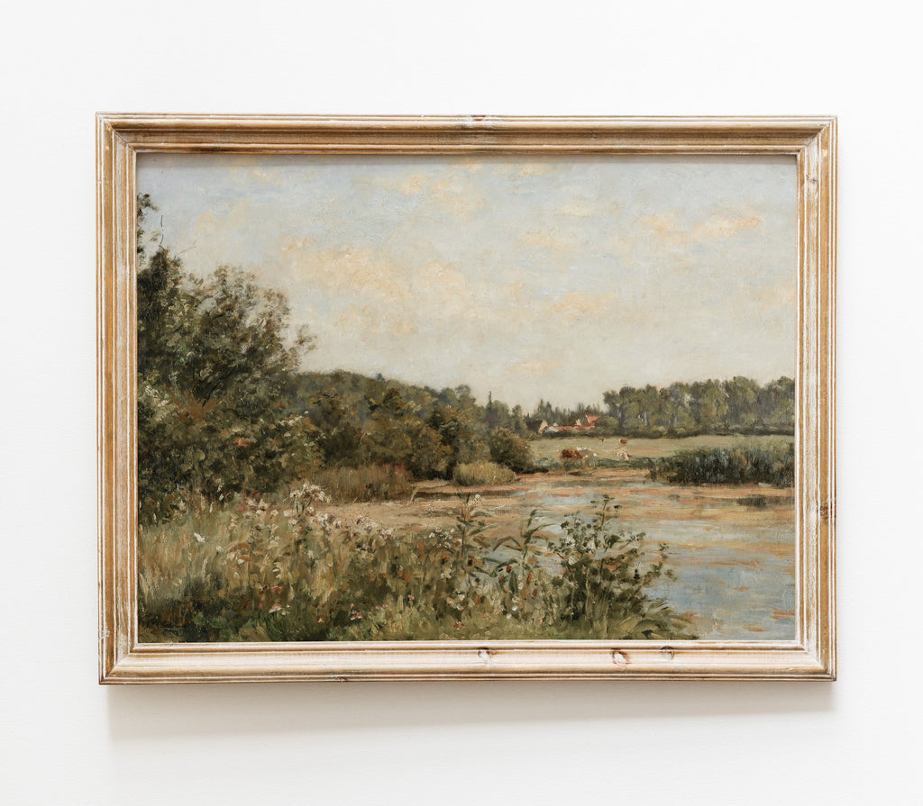 Vintage Field Landscape Art Print L0110