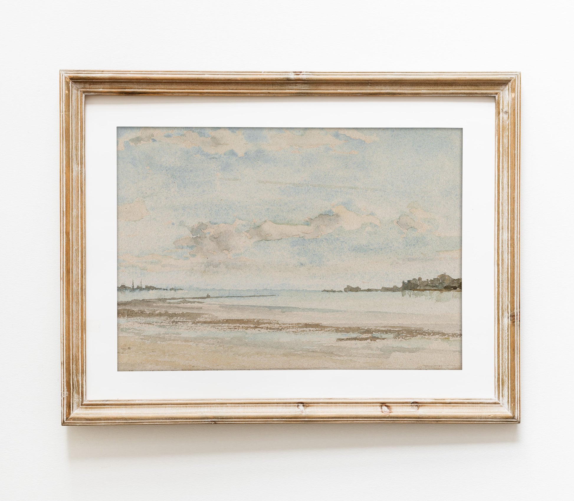 Estampe vintage de paysage côtier L0109