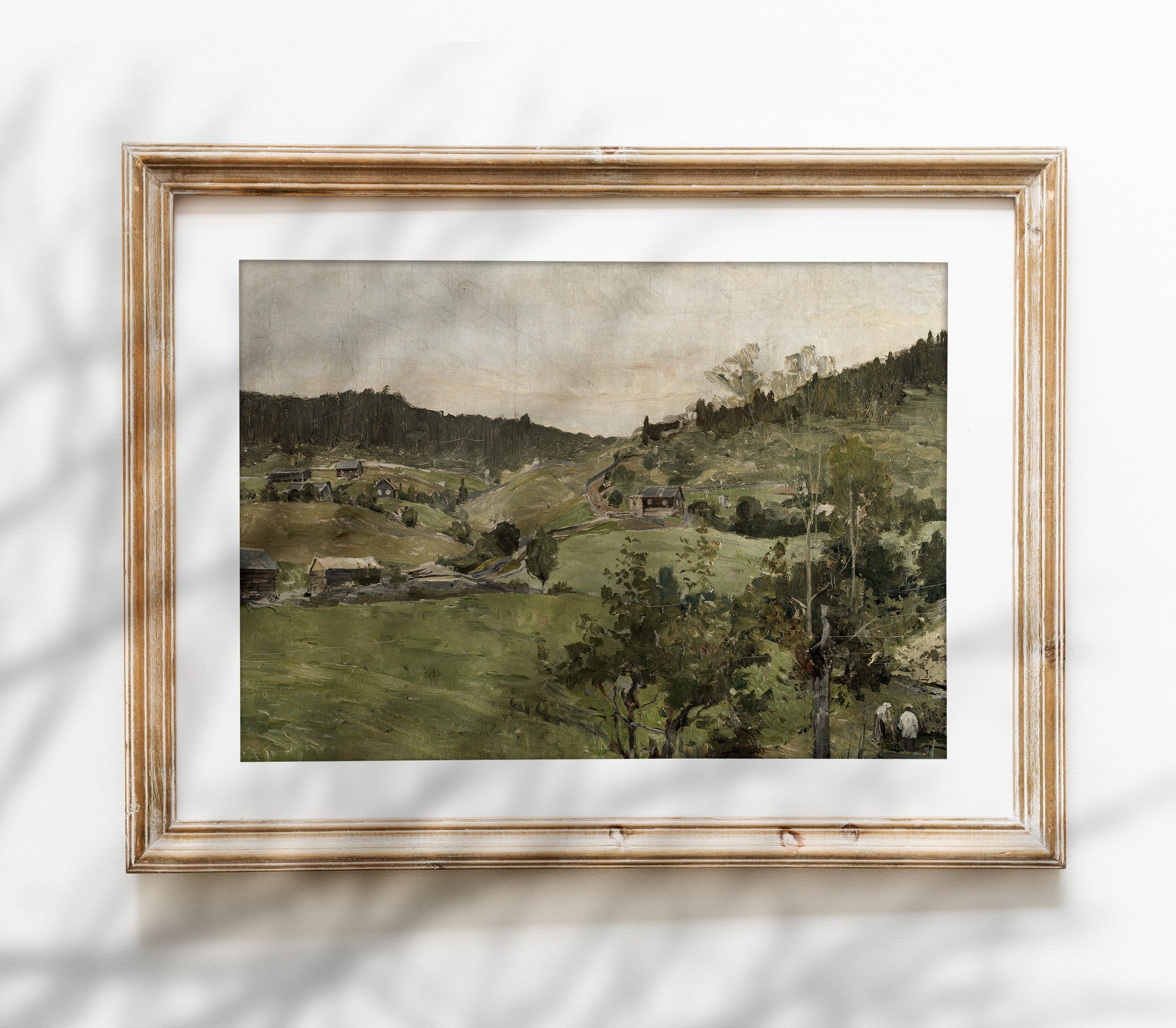 Vintage Village Landscape Art Print L0121