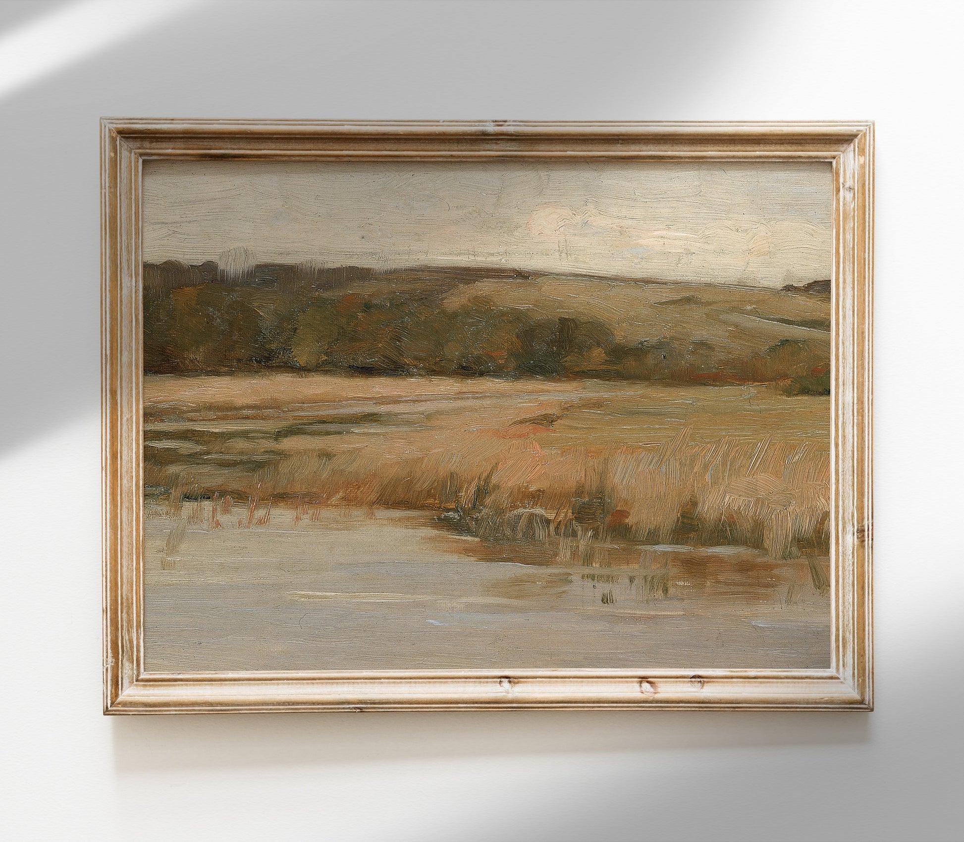 Vintage Warm Autumn Landscape Art Print L0125