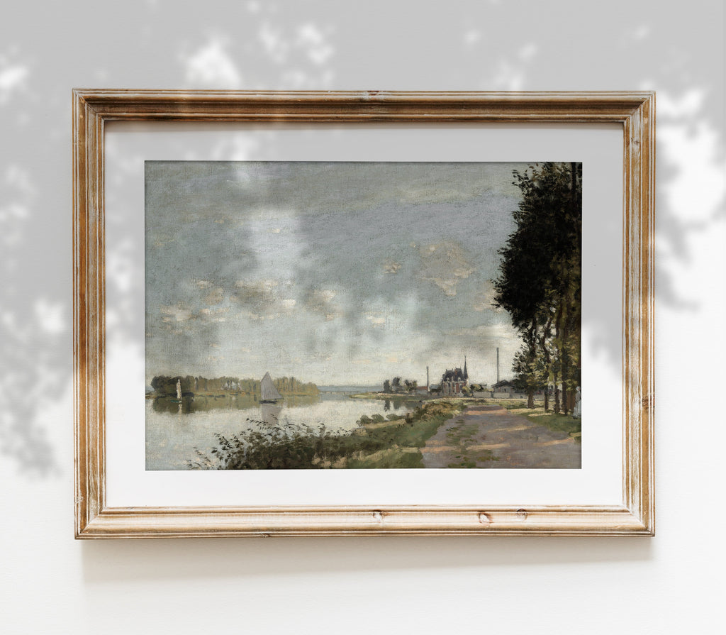 Estampe vintage de paysage côtier L0141