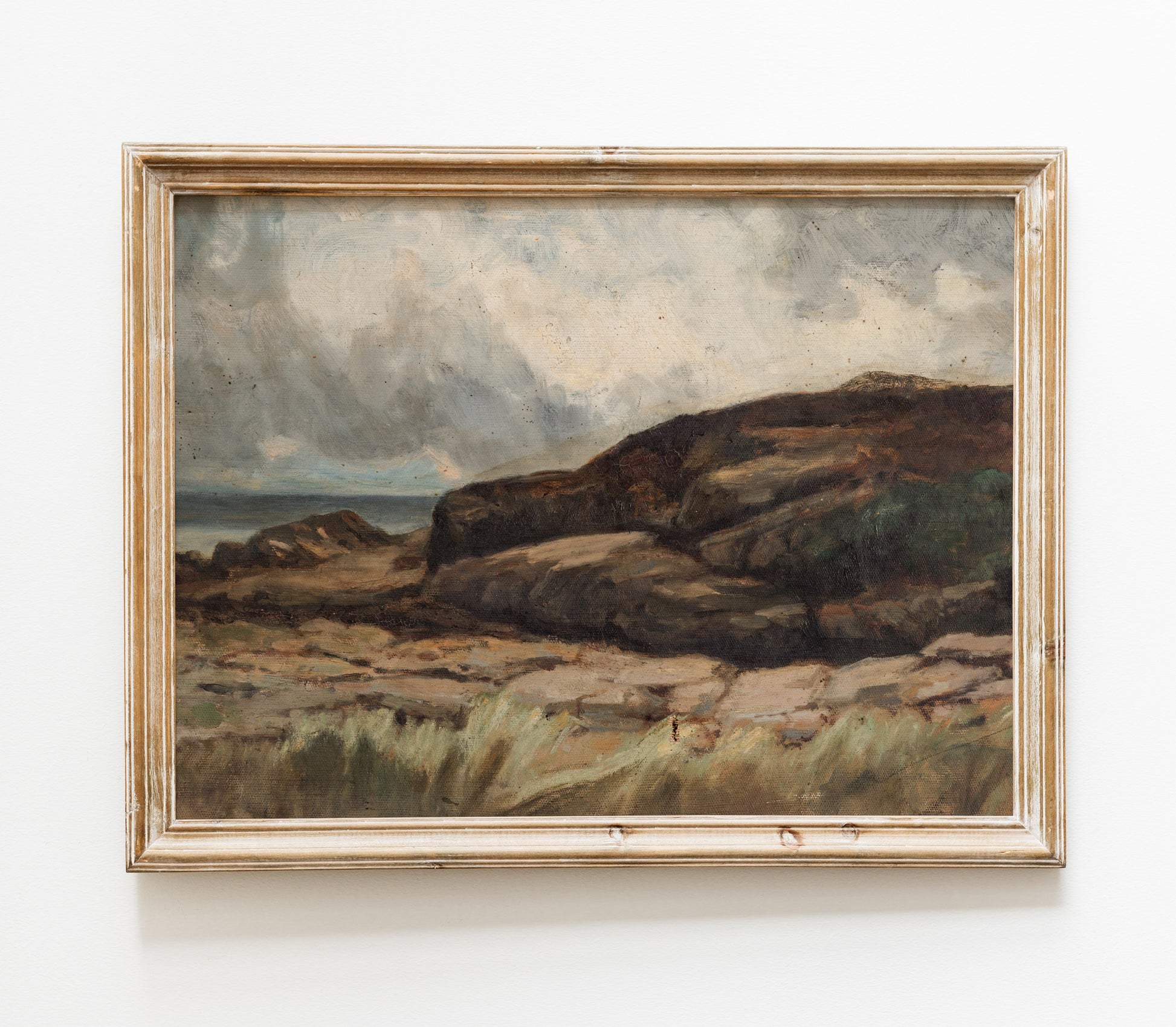 Estampe d'art vintage de paysage mélancolique L0129