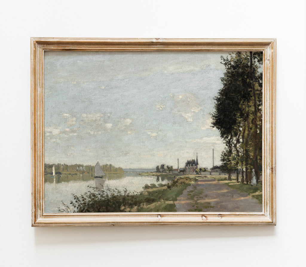 Estampe vintage de paysage côtier L0141