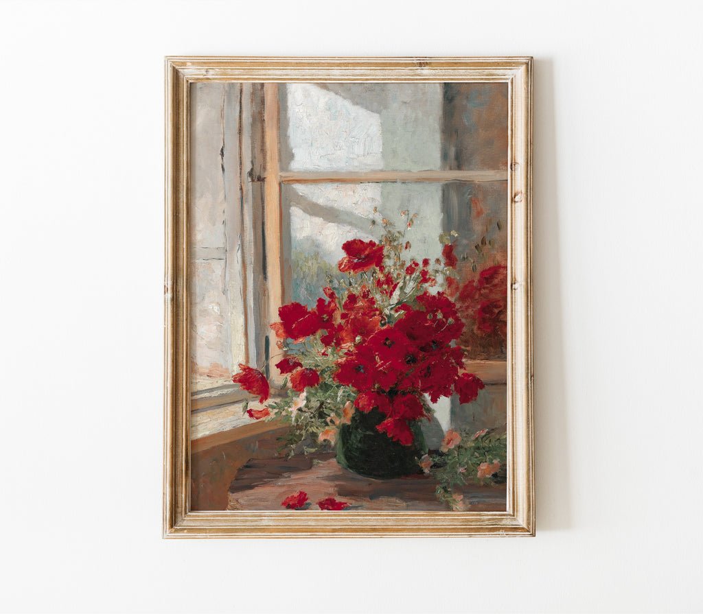 Vintage Florals in Vase Art Print L0194