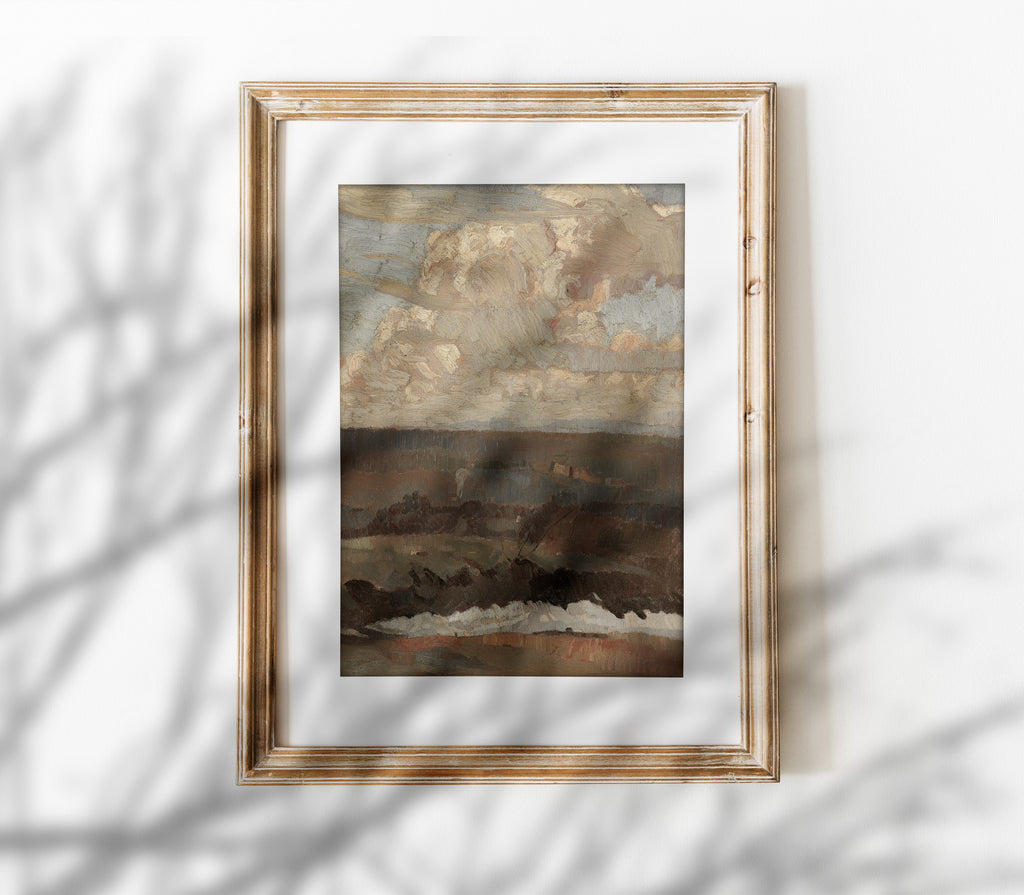 Estampe d'art de paysage neutre L0202