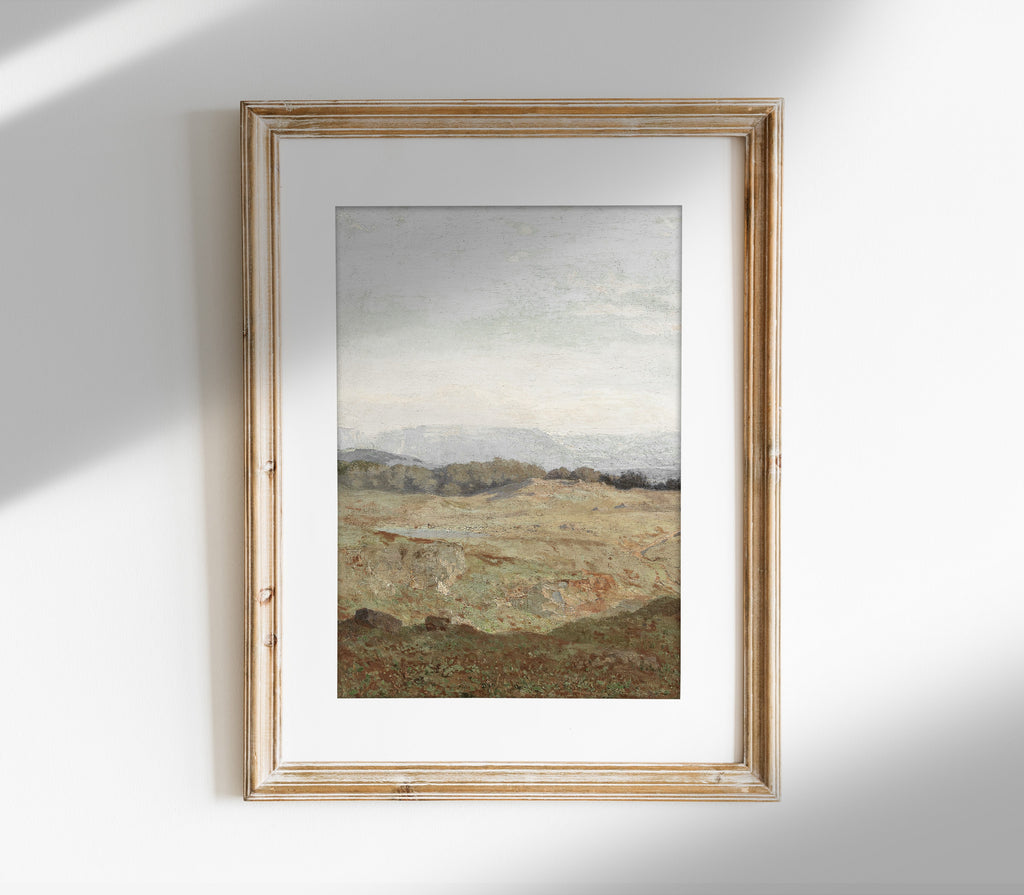 Tableau vintage de paysage couvert L0223A