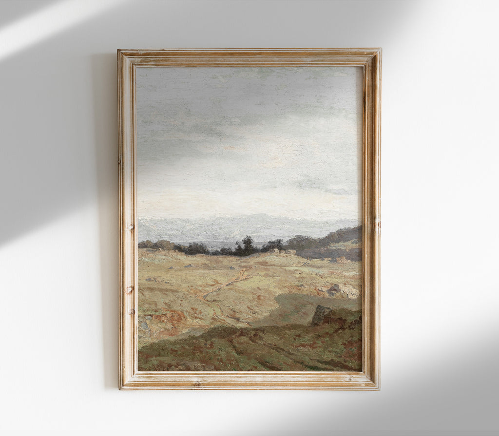 Tableau vintage de paysage couvert L0223B