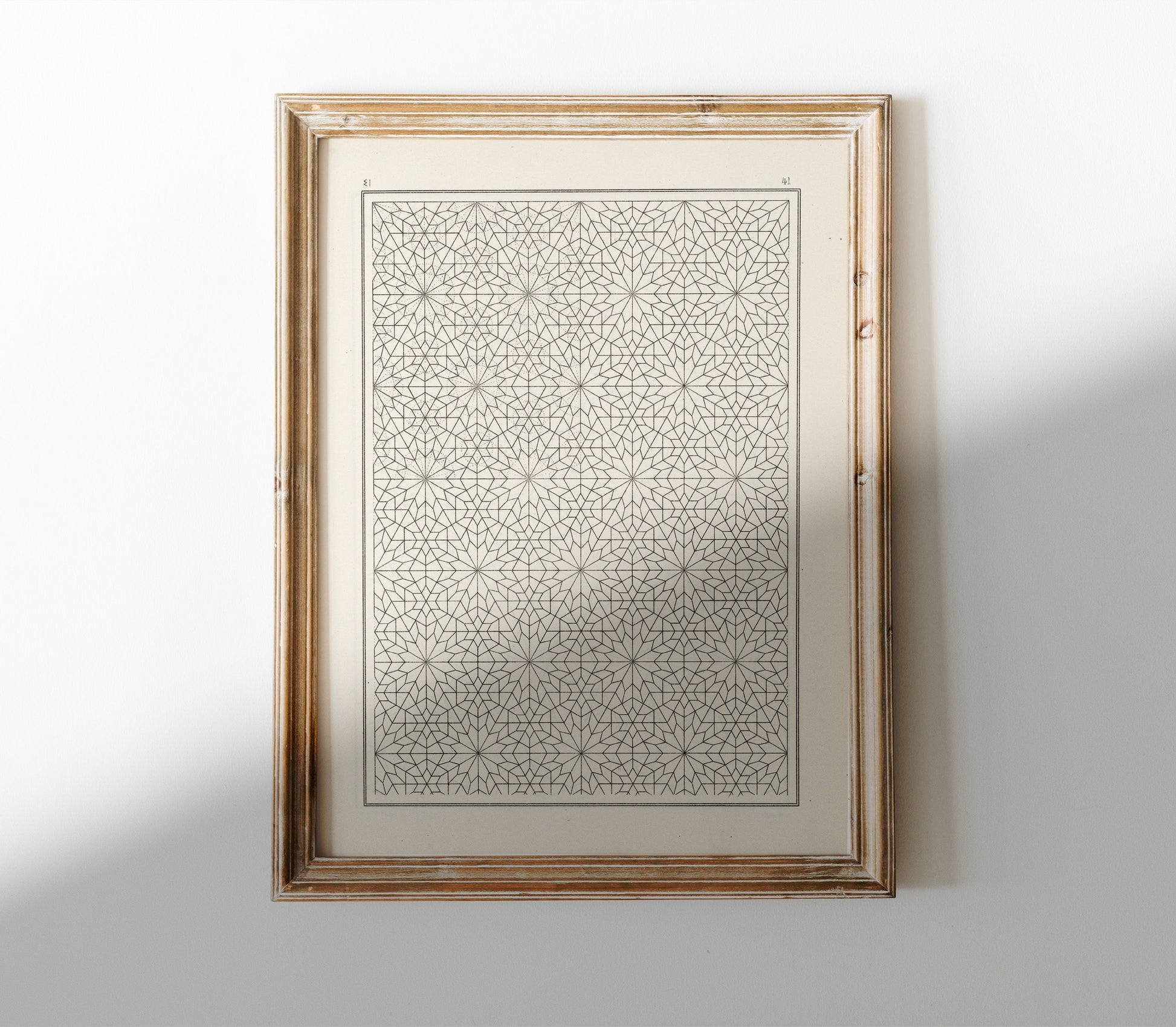 Antique Geometric Pattern Art Print SK0155