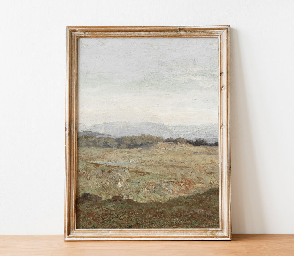 Tableau vintage de paysage couvert L0223A