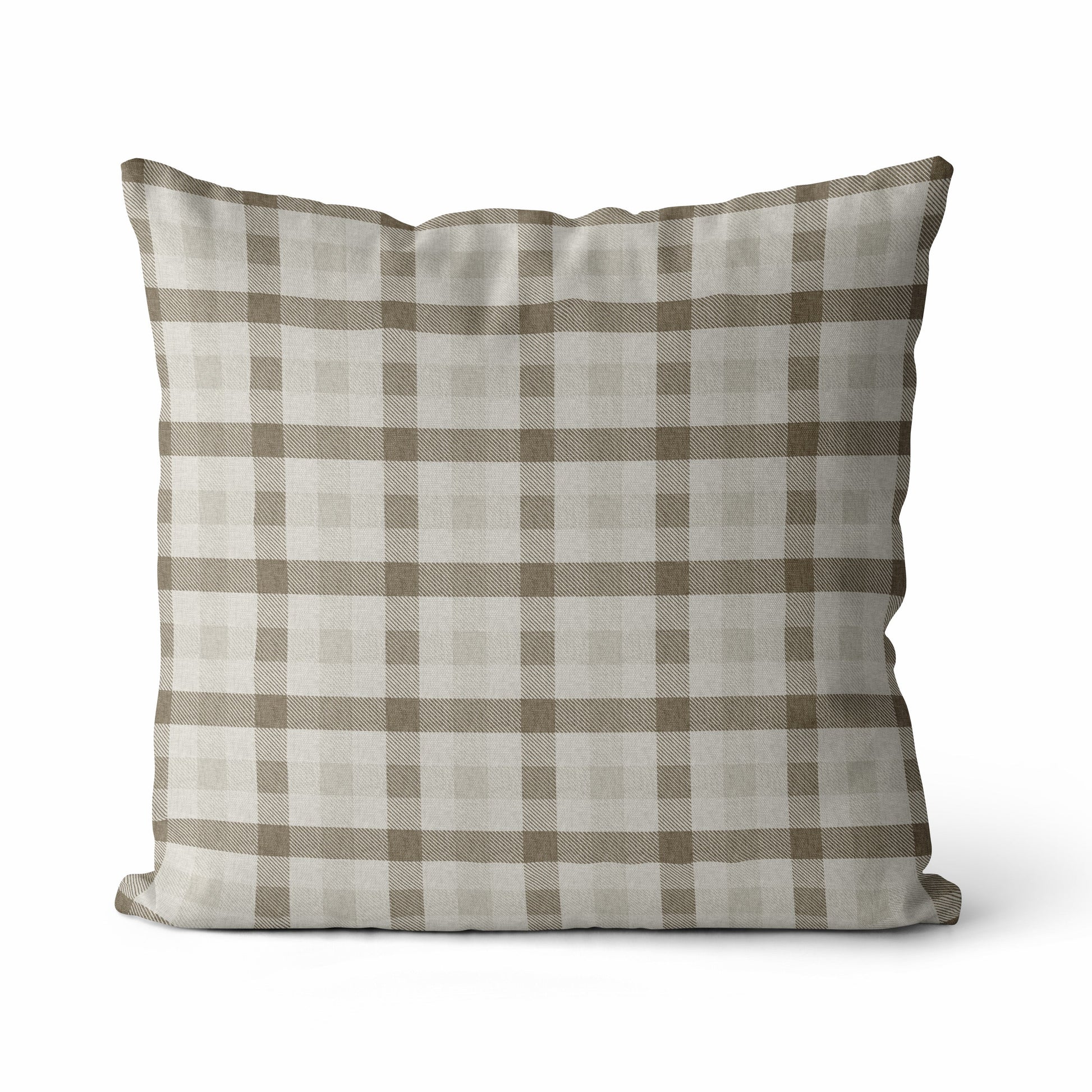 Quinton | Housse de coussin à carreaux neutres 