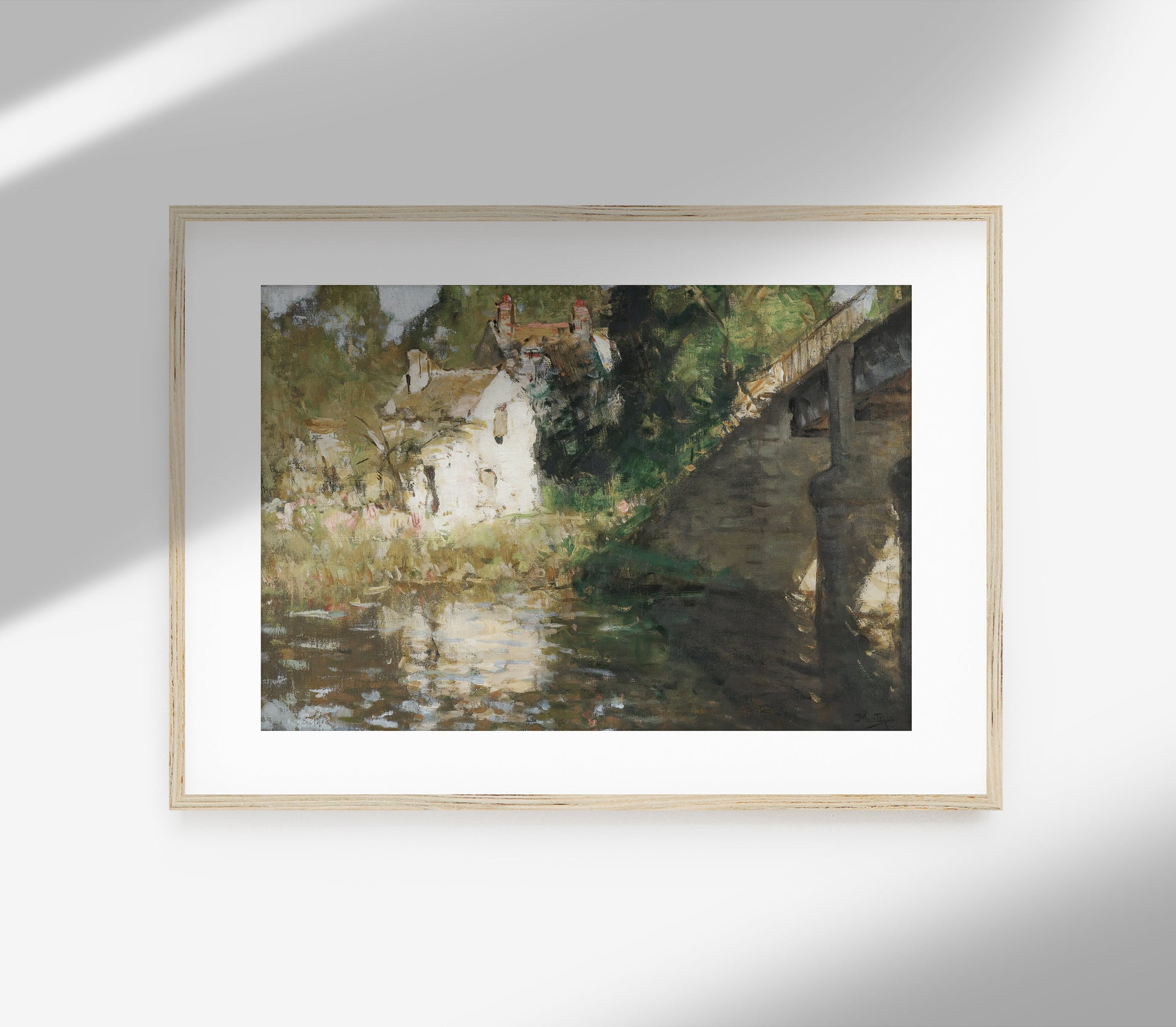Reproduction d'art de paysage de cottage vintage L0118