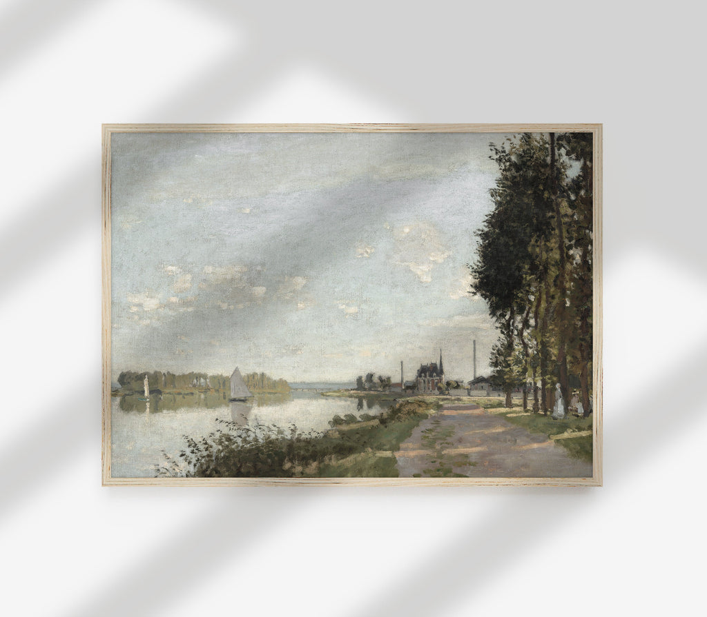 Estampe vintage de paysage côtier L0141