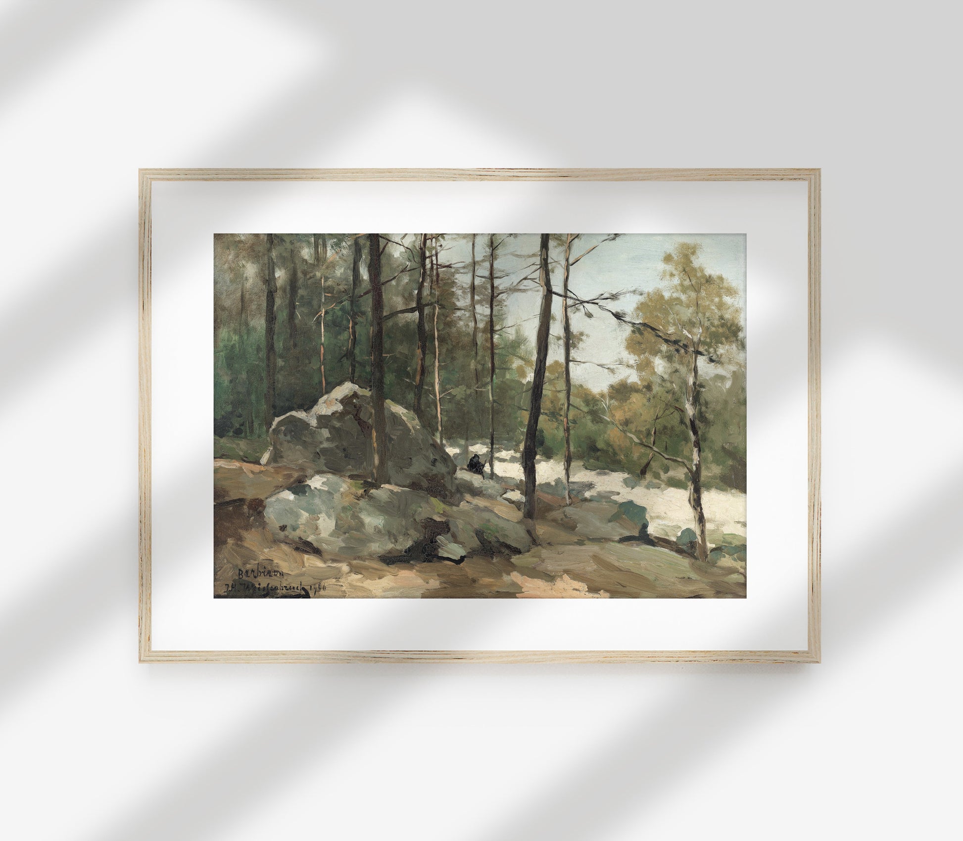 Estampe d'art de paysage de sentier vintage L0138