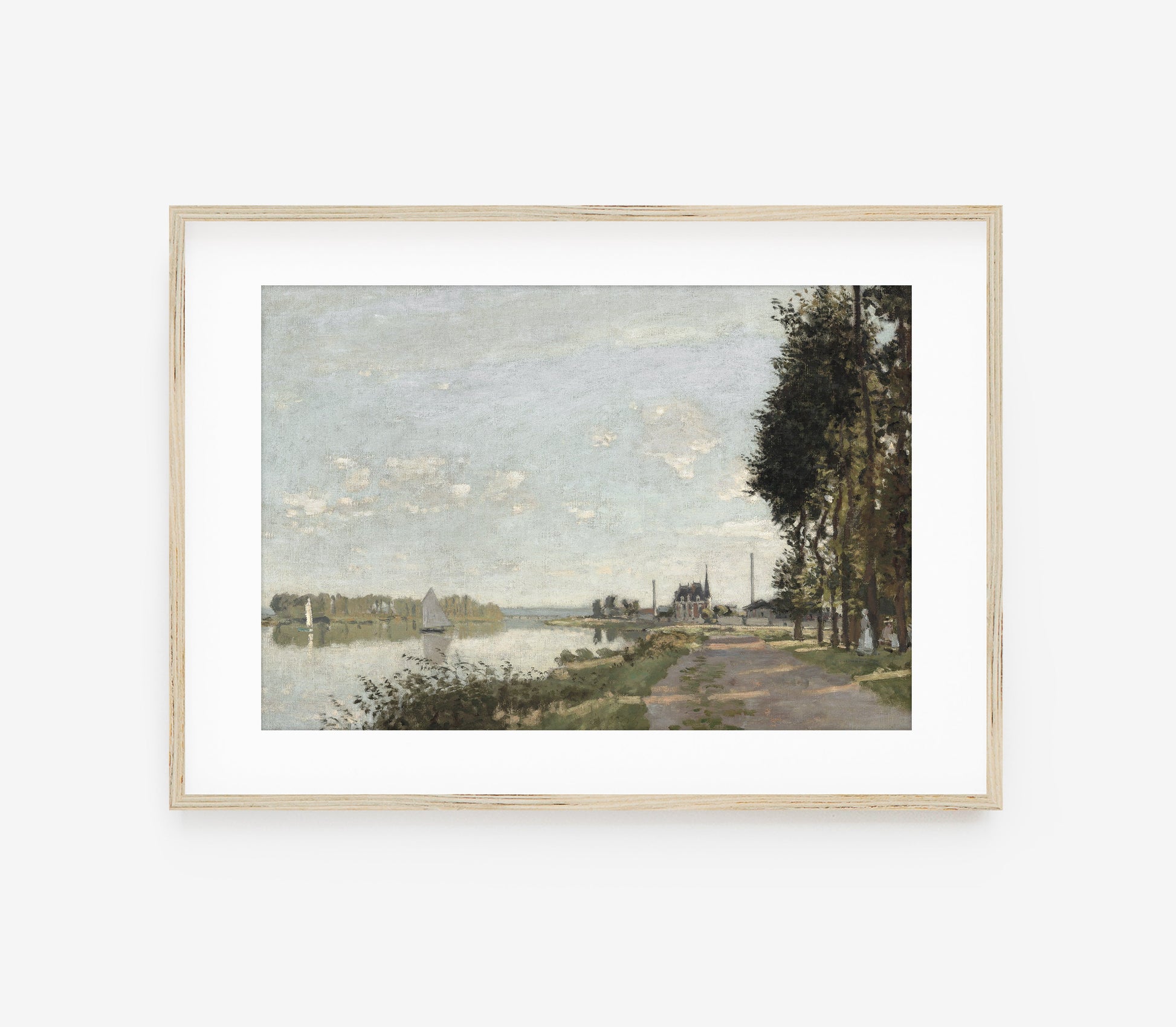 Estampe vintage de paysage côtier L0141