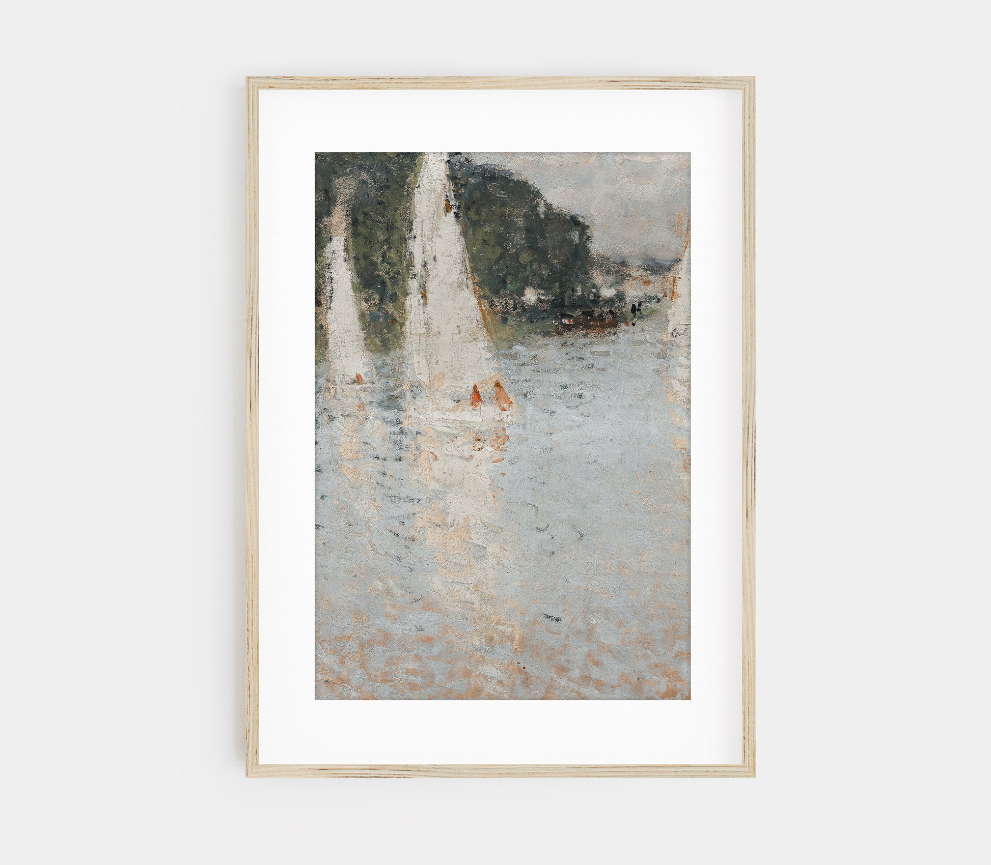 Estampe d'art représentant un paysage de voiliers L0201