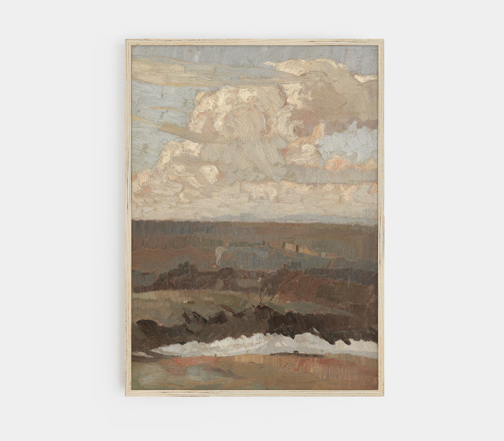 Estampe d'art de paysage neutre L0202