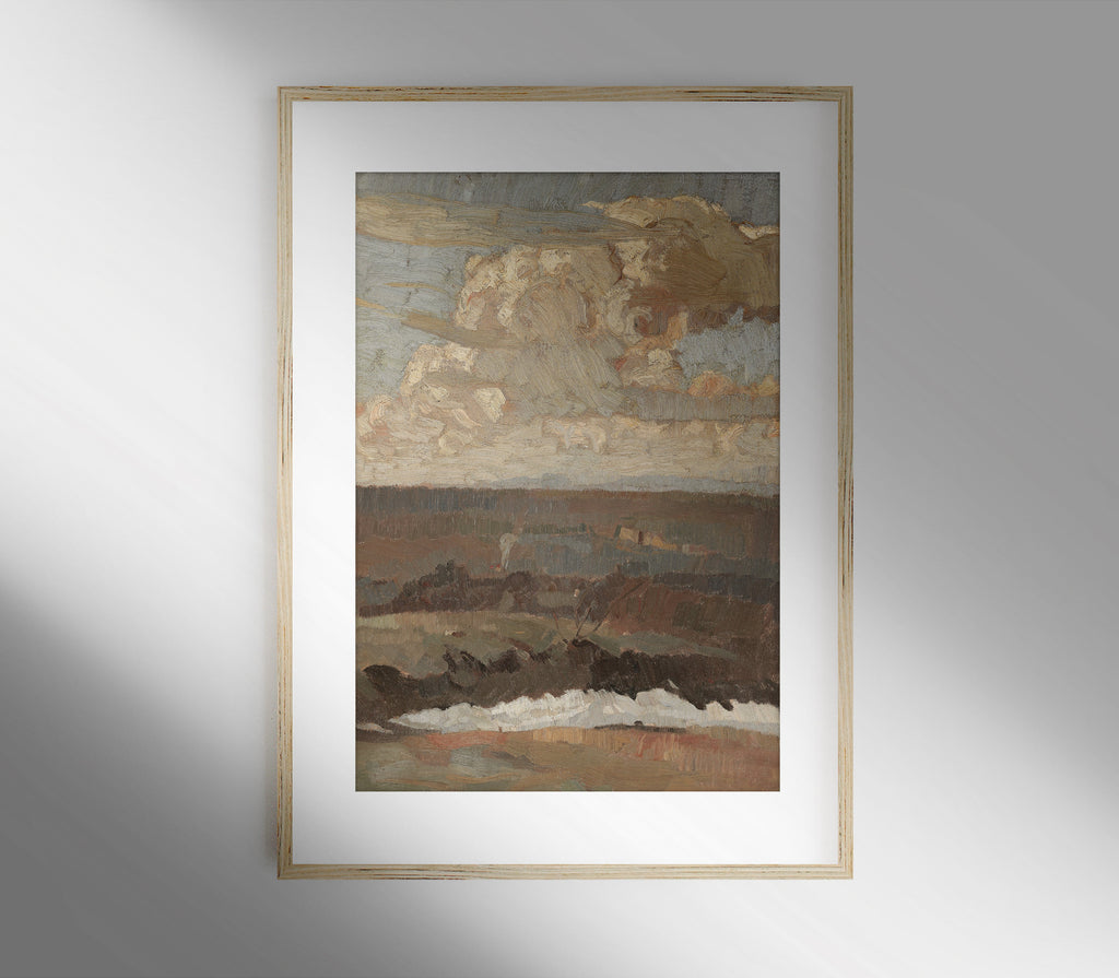 Estampe d'art de paysage neutre L0202