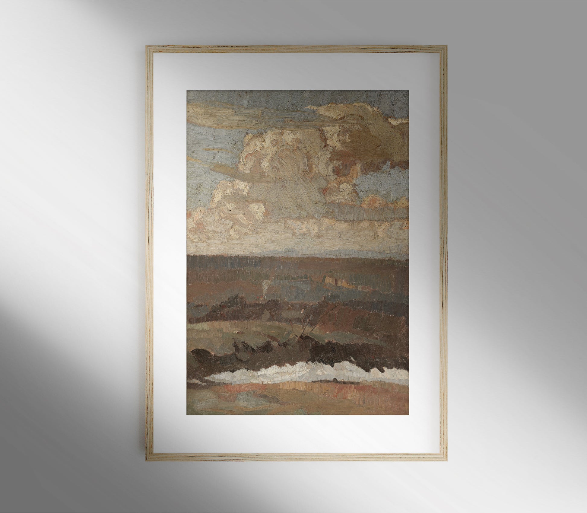 Estampe d'art de paysage neutre L0202