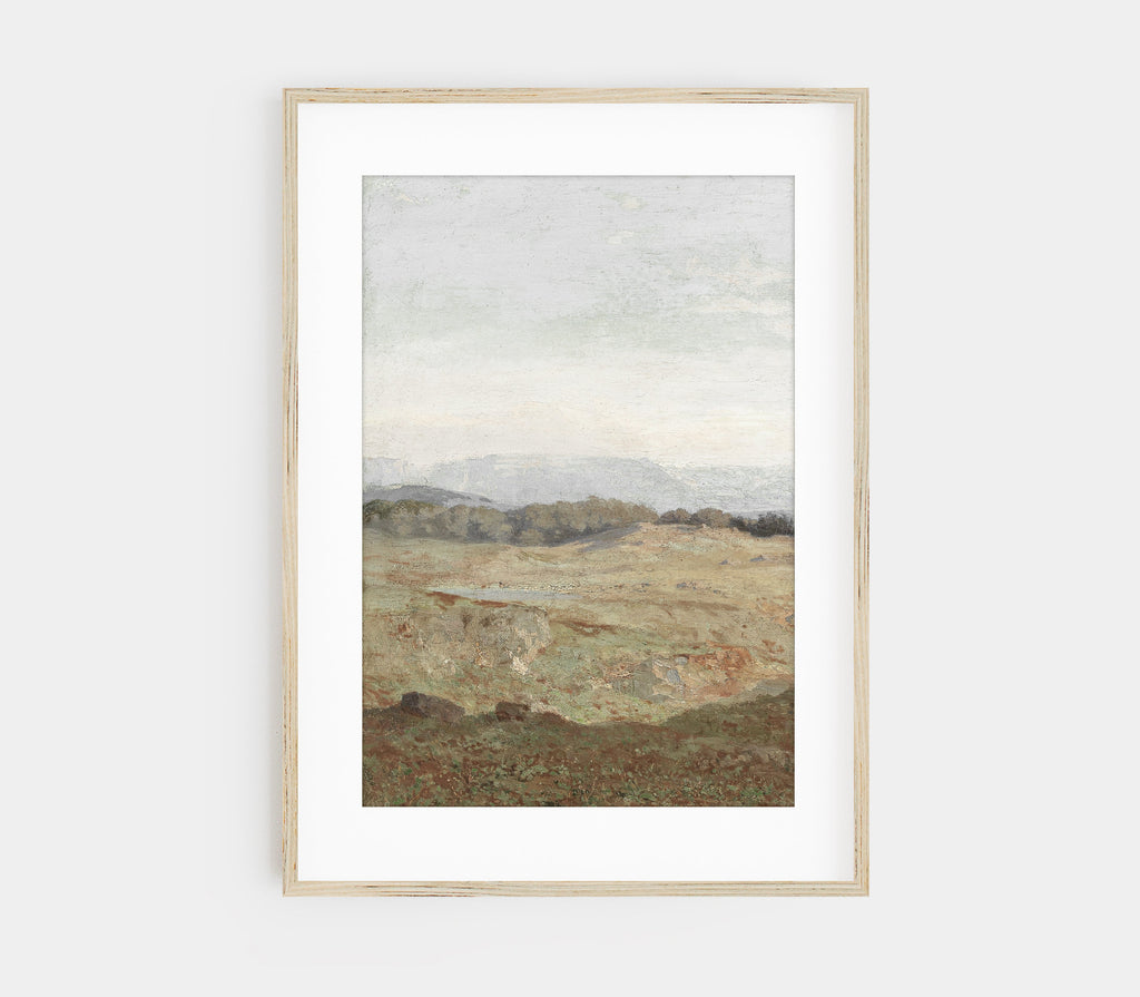 Tableau vintage de paysage couvert L0223A