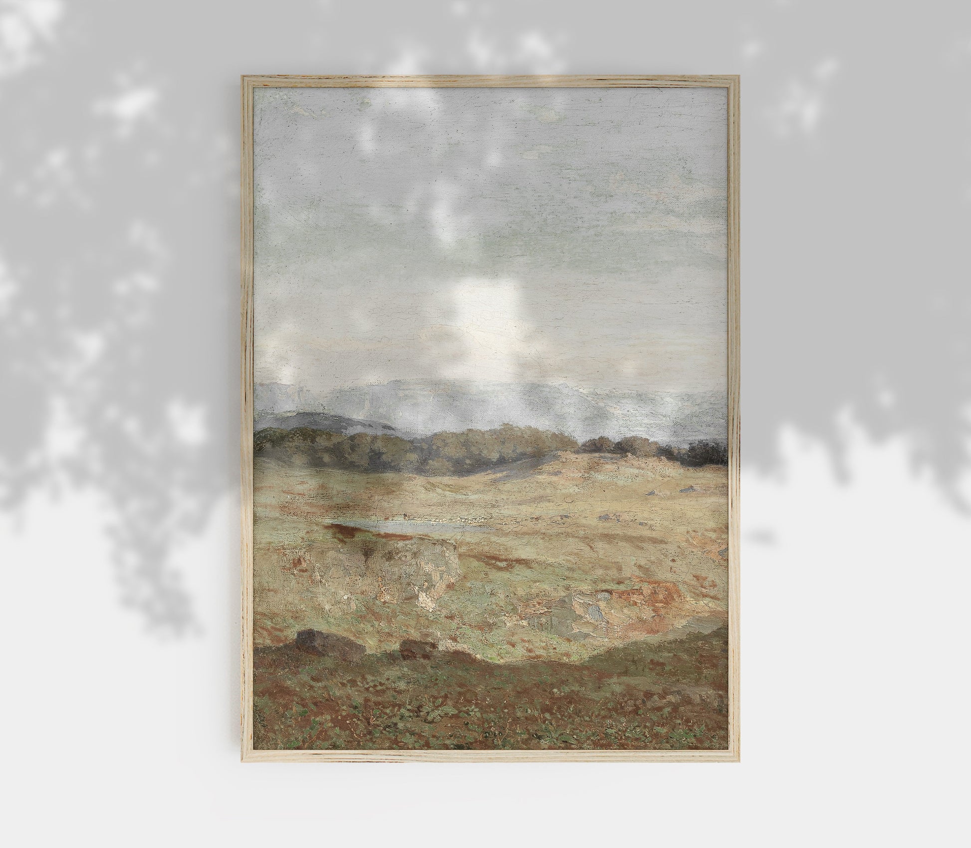 Tableau vintage de paysage couvert L0223A