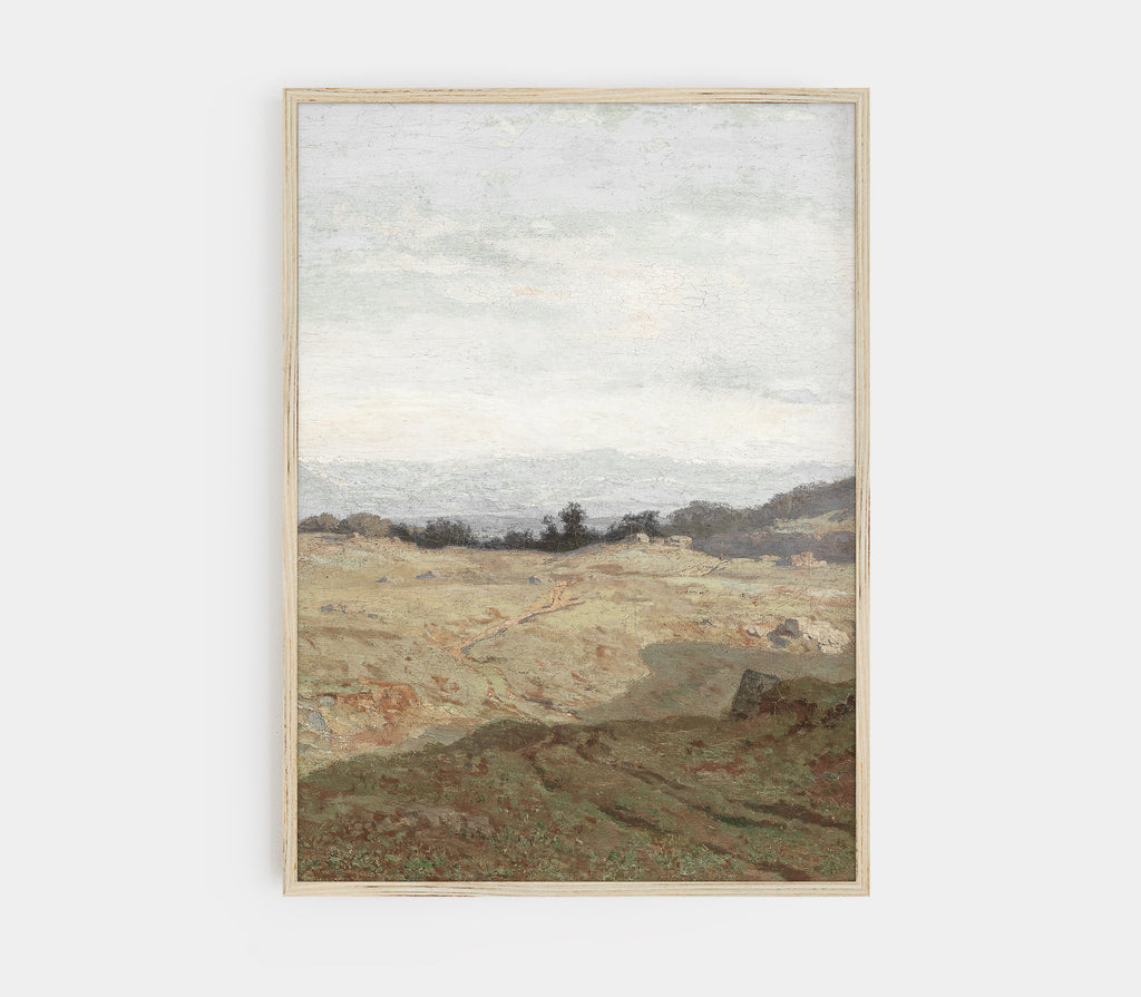 Tableau vintage de paysage couvert L0223B