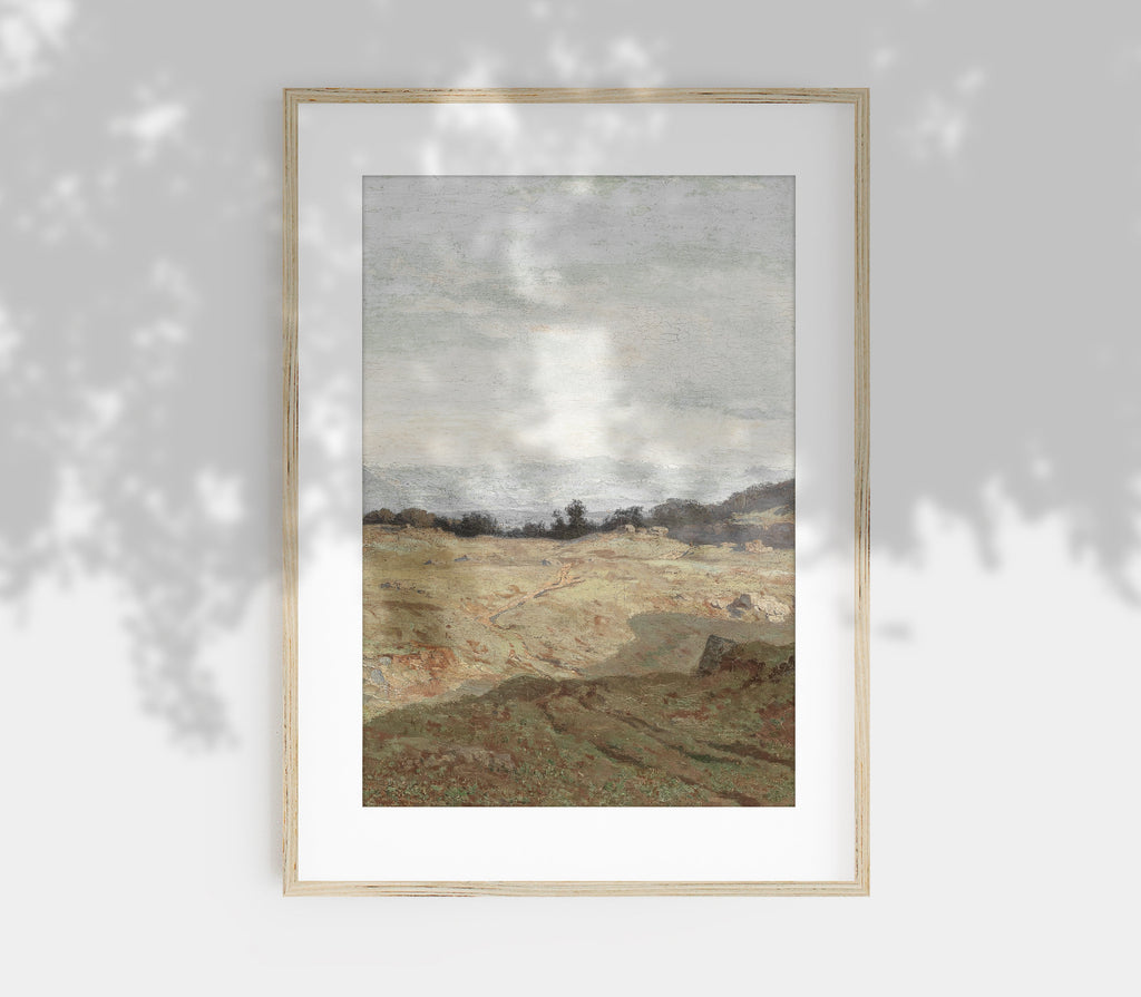 Tableau vintage de paysage couvert L0223B