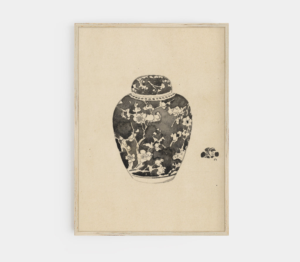 Pot vintage avec couvercle - Impression artistique SK0143
