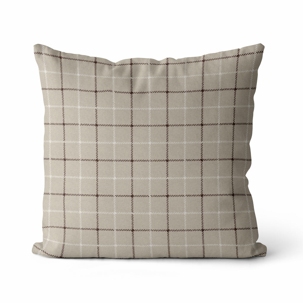 Niall | Housse de coussin géométrique neutre à empiècements 