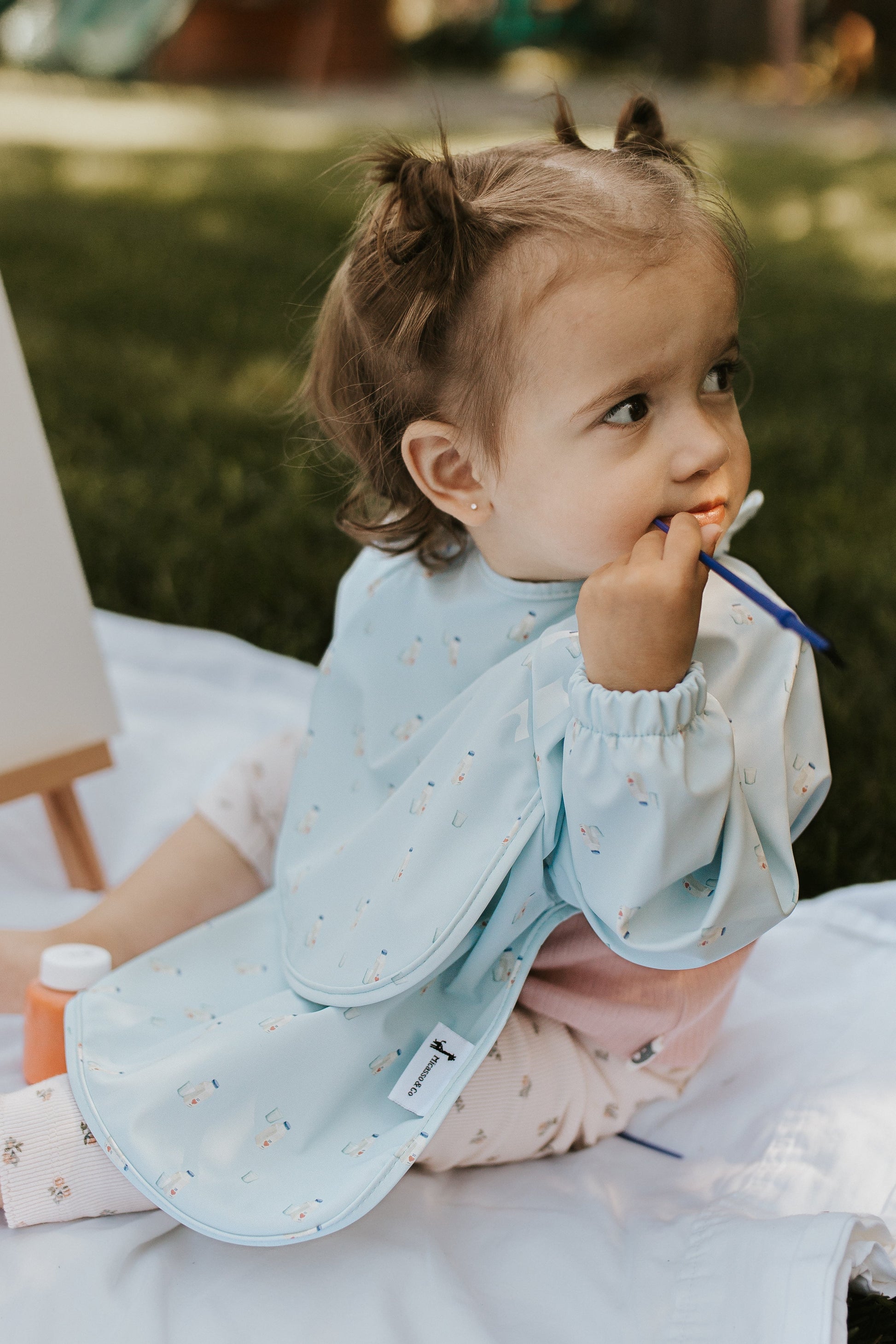 Long Sleeve Bib with Integrated Pocket