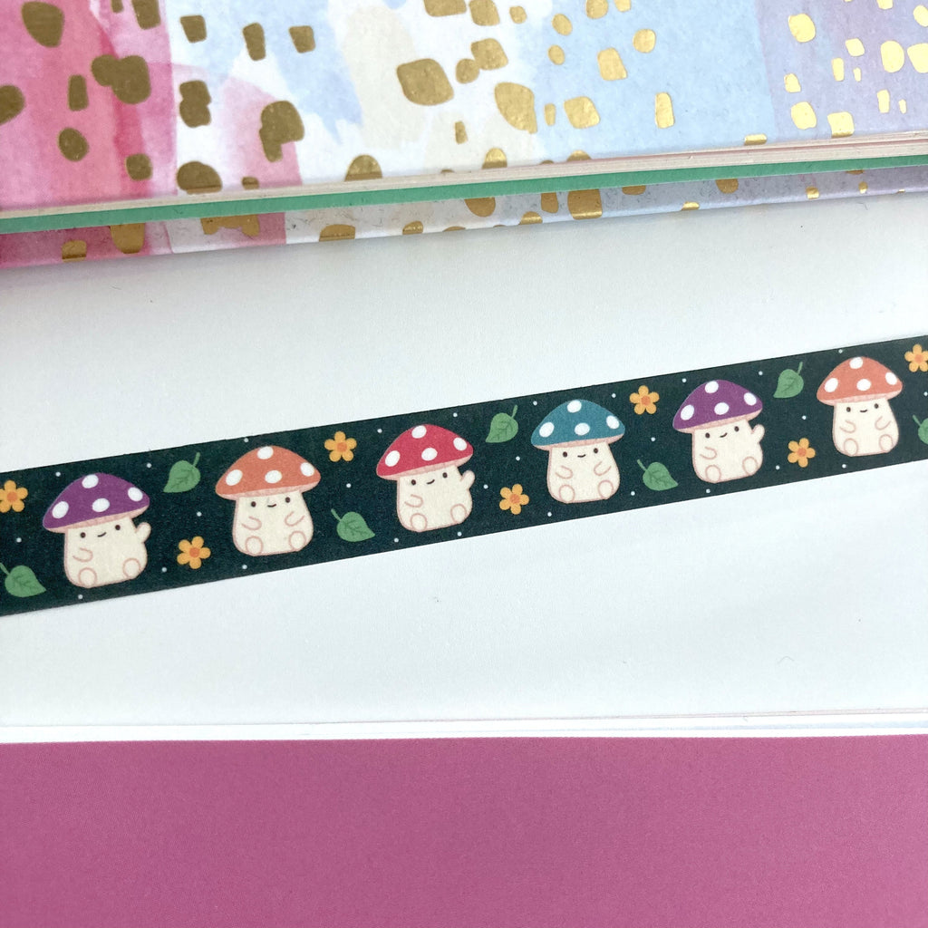 Ruban Washi Champignons d'automne - Ruban décoratif forêt d'automne