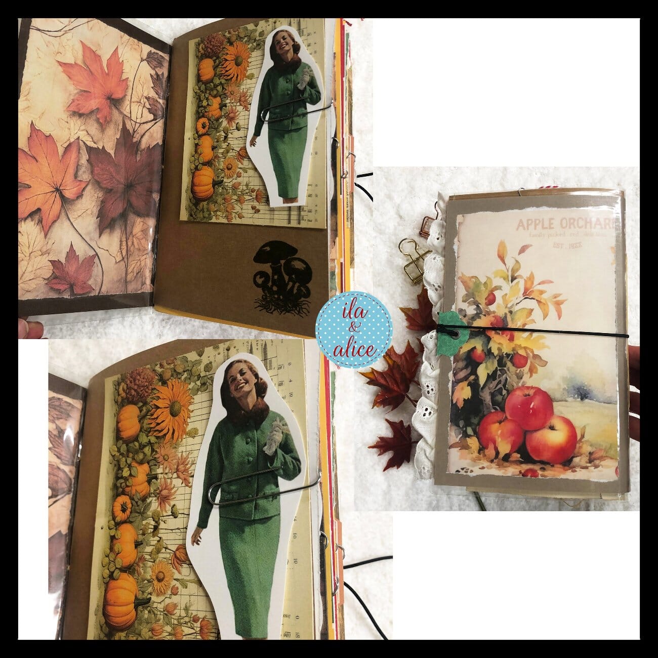 Autumn Themed Junk Journal w Apples