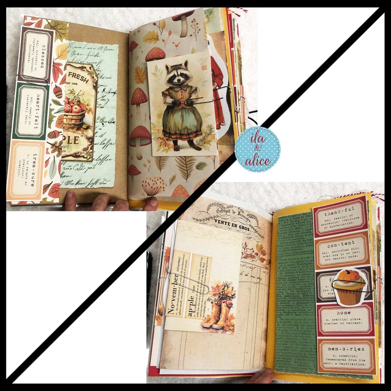 Autumn Themed Junk Journal w Apples
