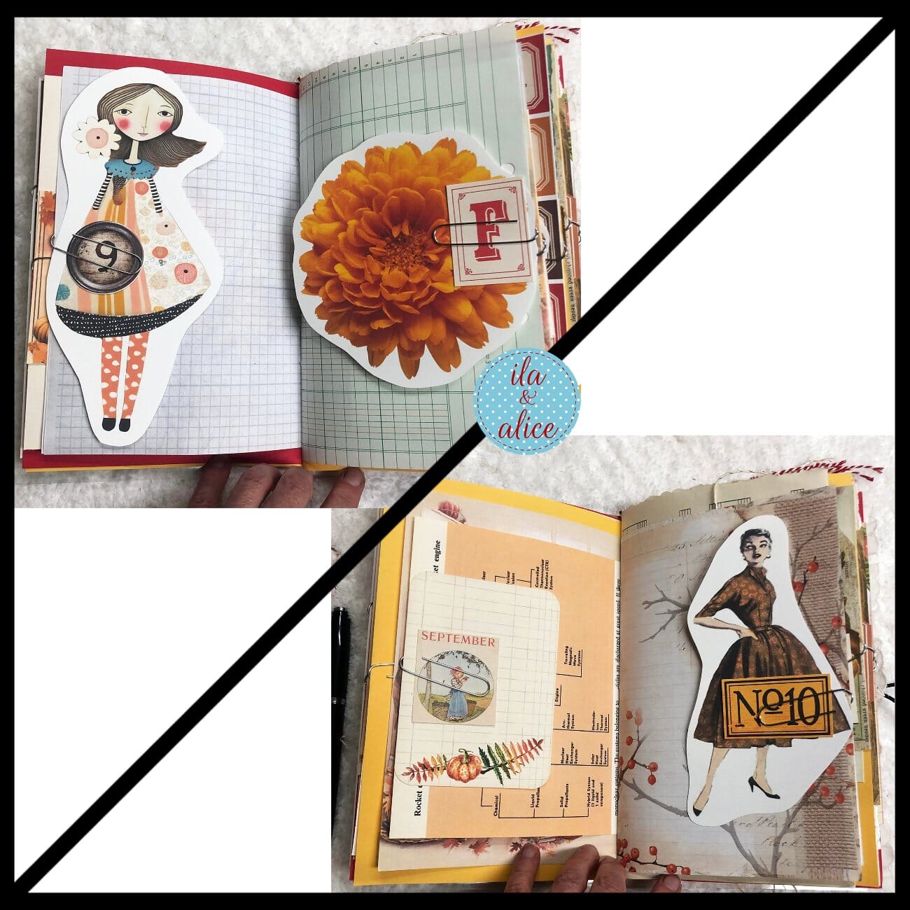 Autumn Themed Junk Journal w Fall Trees