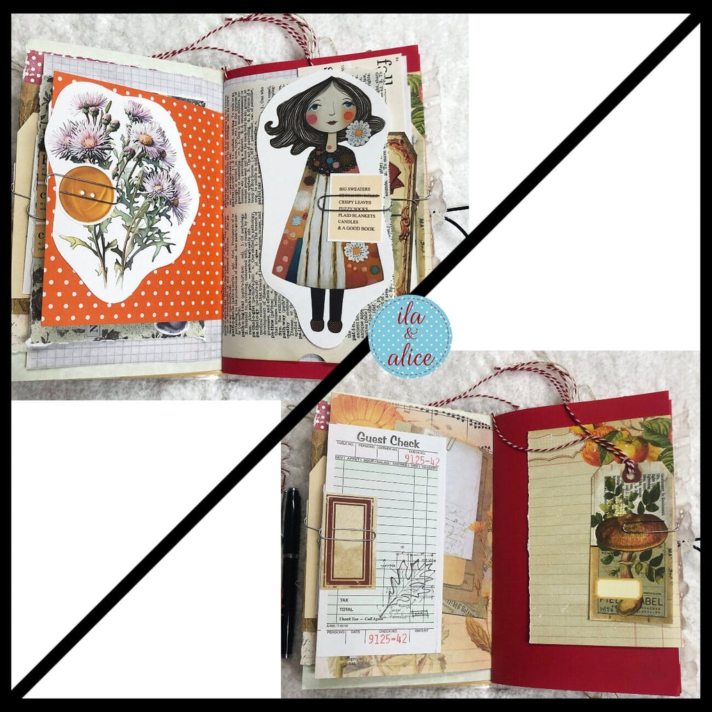 Autumn Themed Junk Journal w Mushrooms
