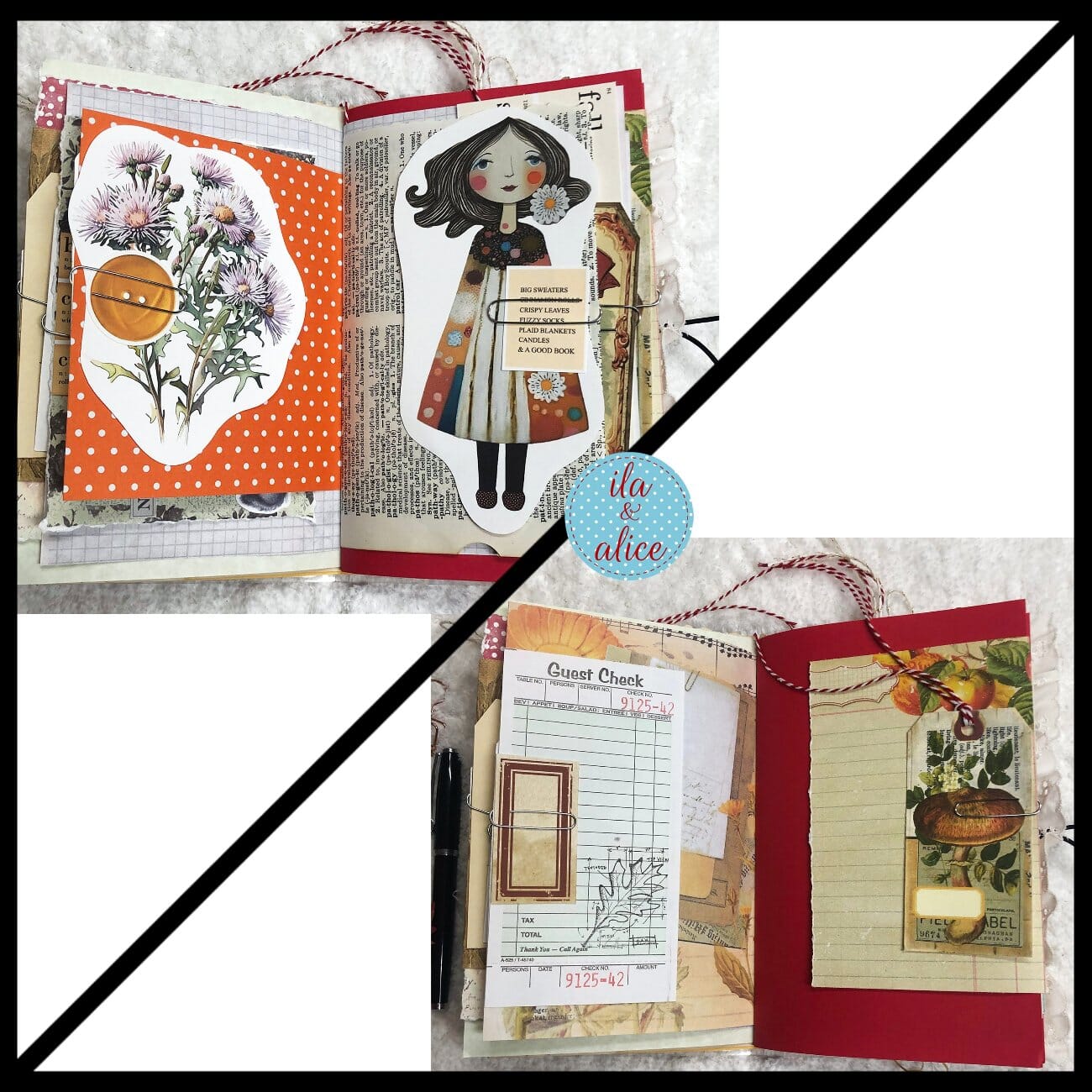 Autumn Themed Junk Journal w Mushrooms