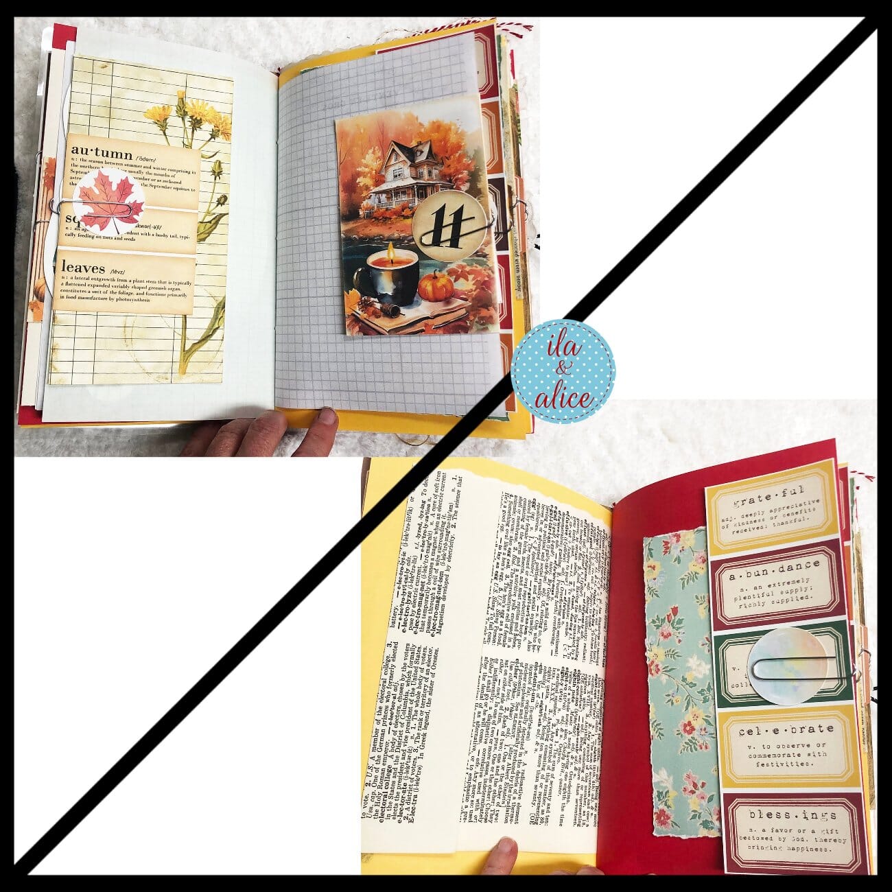 Autumn Themed Junk Journal w Apples