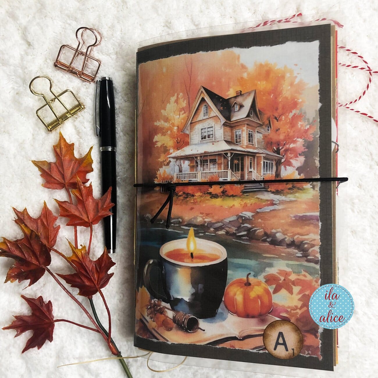 Autumn Themed Junk Journal w Fall Trees