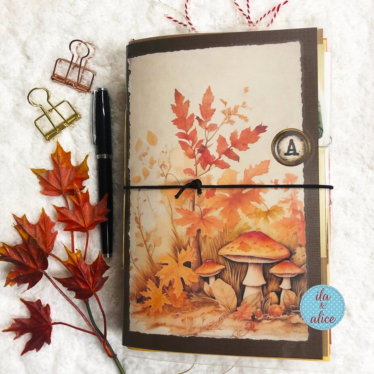 Autumn Themed Junk Journal w Mushrooms