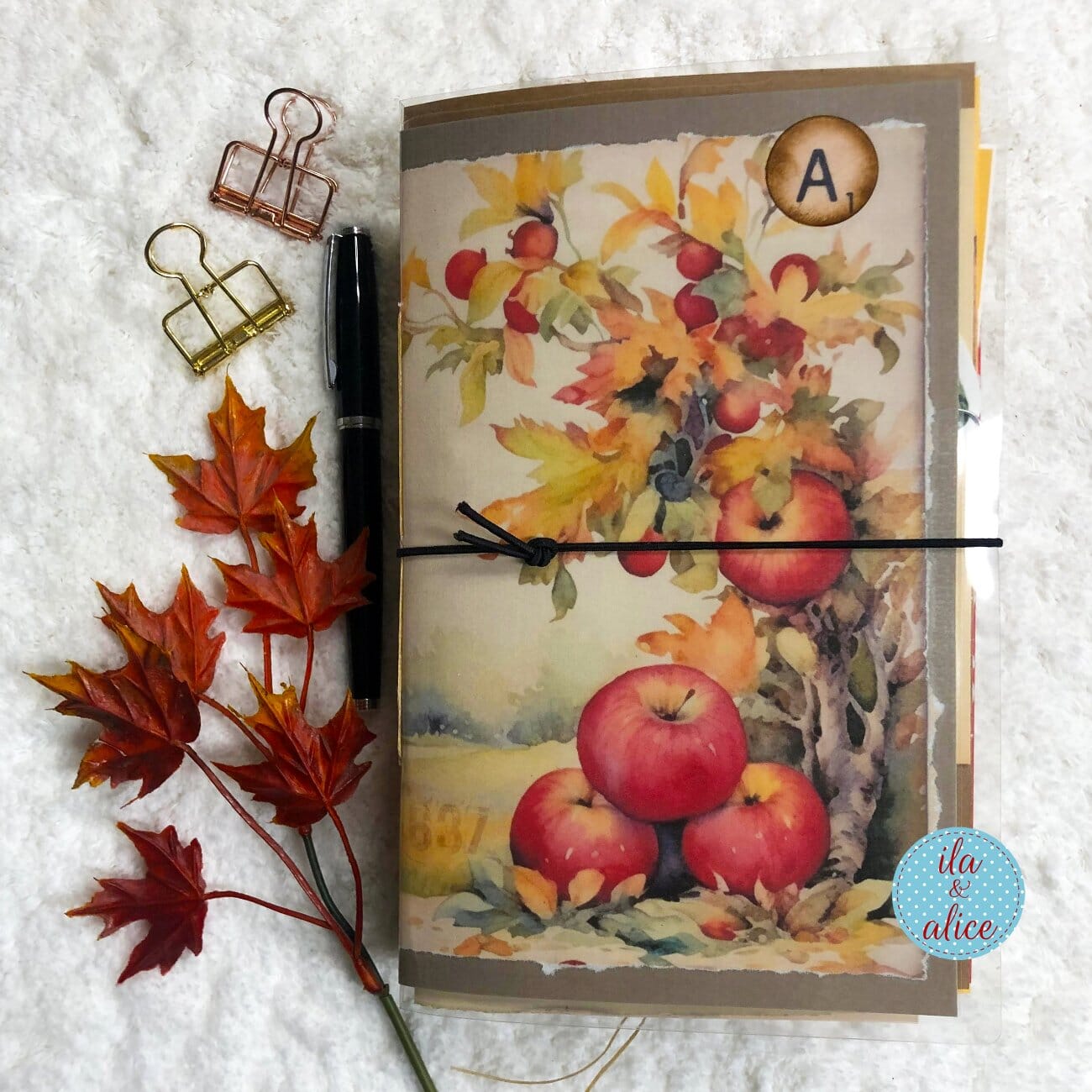 Autumn Themed Junk Journal w Apples
