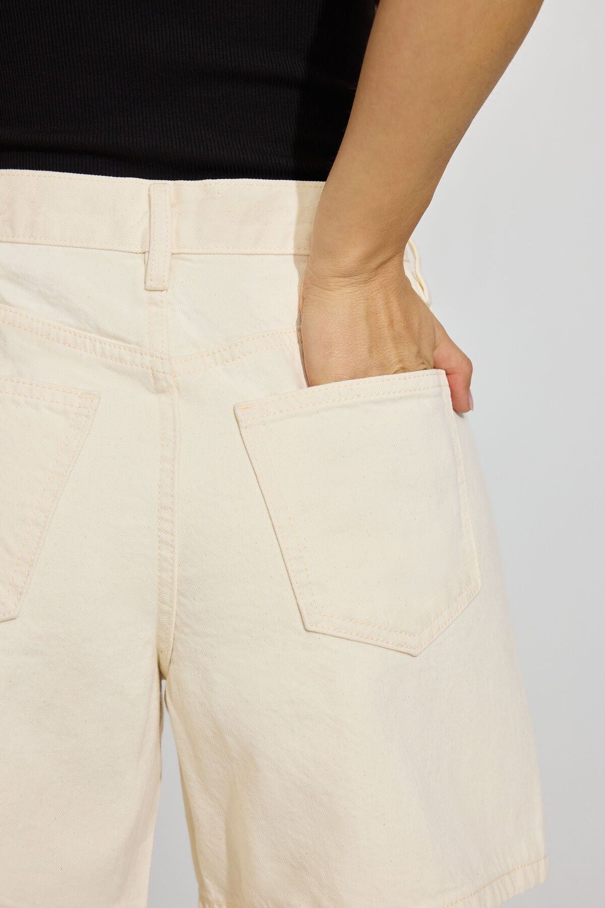 Charlie High Rise A Line Denim Shorts