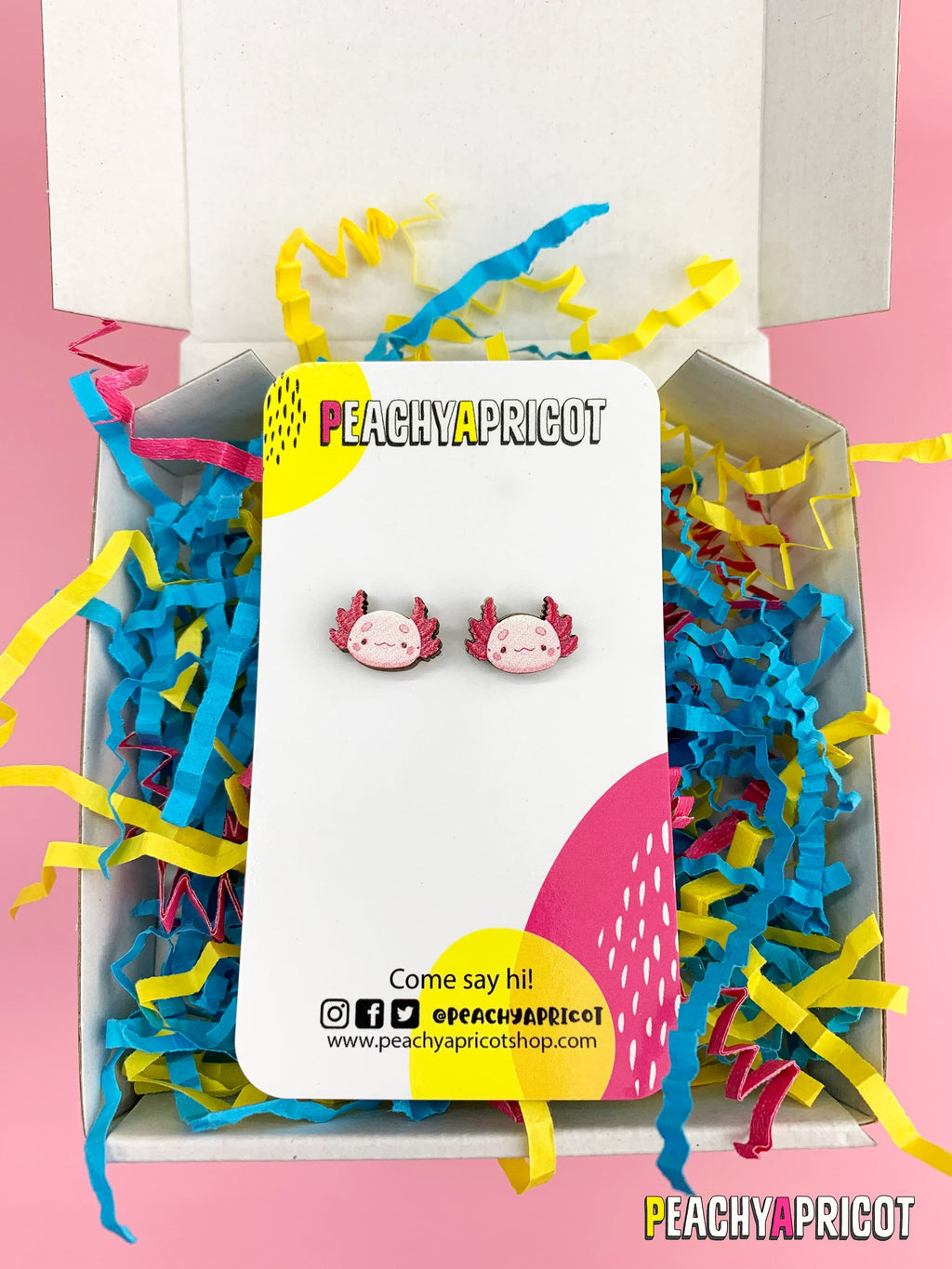 Boucles d'oreilles Axolotl
